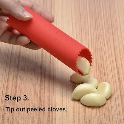 2 Set Silicone Garlic Peeler Easy Roller Tube Useful Garlic Odorfree Kitchen