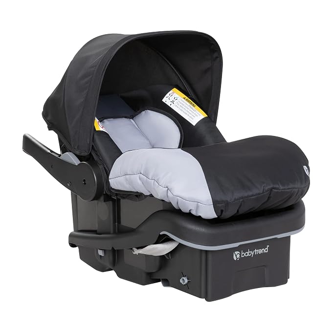 Baby Trend EZ Lift 35 Plus Ergonomic Lightweight Rear Facing Infant Car Seat with Multi Position Base and Cozy Cover, Stormy Gray/Black