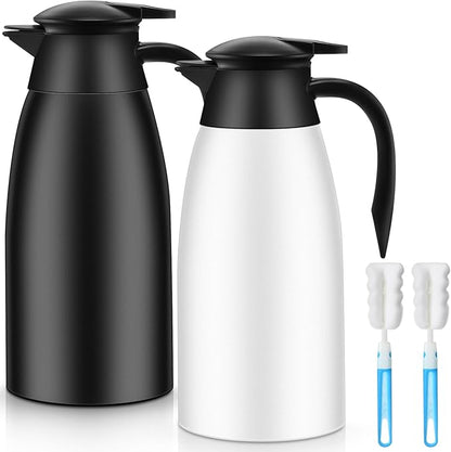 Norme 2 Pcs Thermal Coffee Carafe Insulated Stainless Steel Coffee Carafe