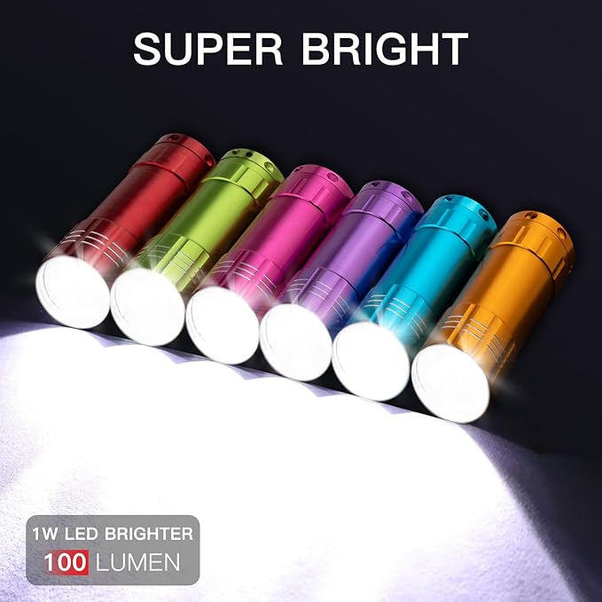 KunHe 180 Pack Small Mini Cheap Flashlights for Kids Bulk with Batteries Aluminum LED Bulk Flashlight for Party Favor Camping Emergency Power Outage Gift to Operation Christmas Child Items Bulk Gift