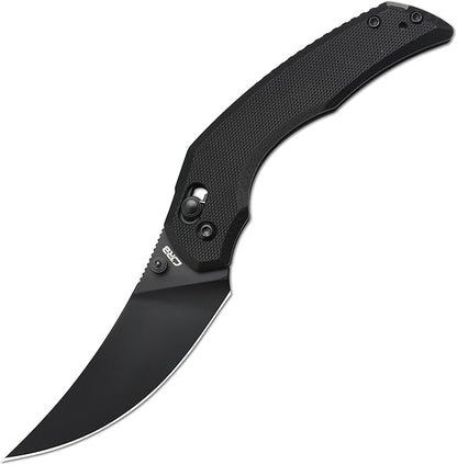 CJRB Nanner Pocket Knife, 3.23'' AR-RPM9 Steel Blade with G10 Handle, Sharp EDC Knife with Crossbar Lock for Camping Hiking, Designed by Dustin Rhodes(J1955 Black)