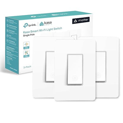 Kasa Matter Smart Light Switch: Voice Control w/Siri, Alexa & Google Assistant