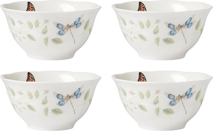 Lenox 894543 Butterfly Meadow Vines 4-Piece Rice Bowl Set