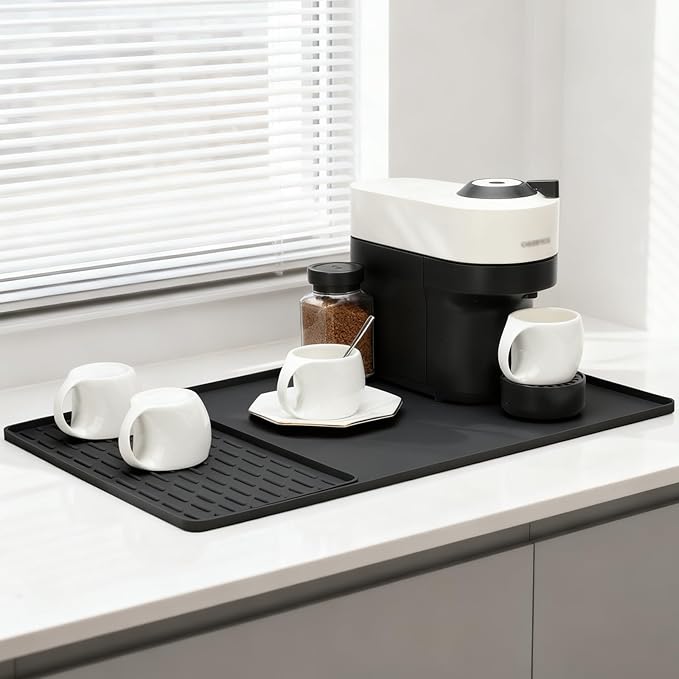 Silicone Coffee Mat, Eco-friendly, Hygienic Drying Pad, Leak-Proof and Non-Slip
