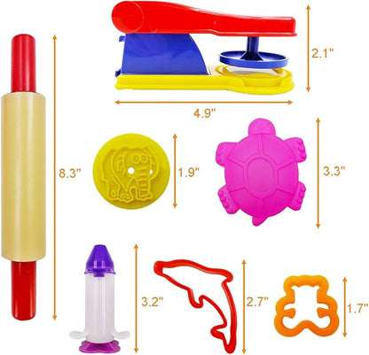 FRIMOONY Plastic Dough Tools, Various Animal Molds, Rolling Pins,