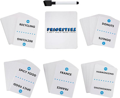 Priorities Game | A Party Game of Absurd Choices | Hilarious Card Games for Adults and Teens | Ages 14+ | 2+ Players | 30 Mins.