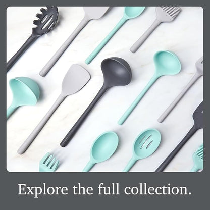 Tovolo Flex Core Small Silicone Ladle Charcoal Gray Heat Safe Silicone Soup