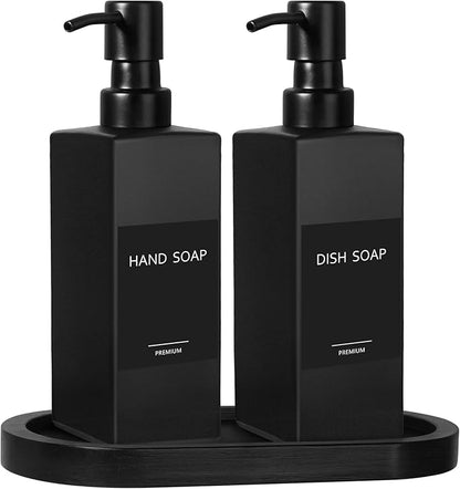 GMISUN Kitchen Soap Dispenser Set, Hand and Dish Soap Dispensers Set,