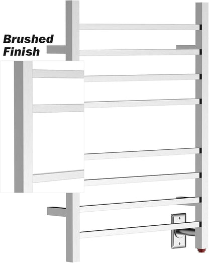 HEATGENE Towel Warmer, Heated Towel Warmer Rack, Wall-Mounted Hardwired/Plug-in