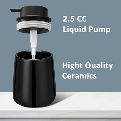 Soap Dispenser Ceramic with Easy-to-Press Pump Hand Lotion Liquid Dispenser