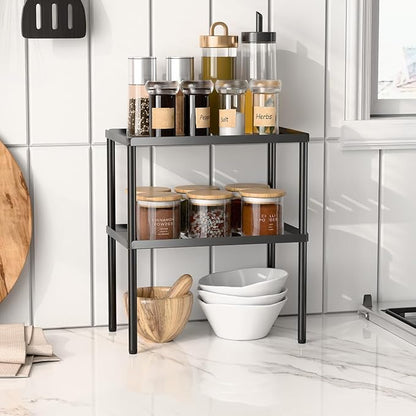 Cabinet Organizer Shelf, 2 Tier Kitchen Cabinet Organizer