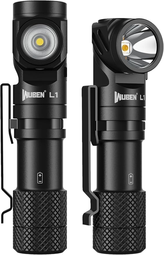 WUBEN L1 Rechargeable Flashlight High Lumens, 2000 Lumen Bright Tactical Flashlight, Dual Light Sources Pocket Flashlight, IP68 Waterproof Magnetic Camping Flashlight for Home Outdoors Emergency (P9)