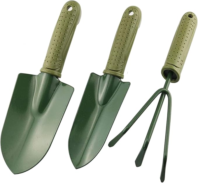 3 in 1 Garden Tool Shovel for Digging Gardening Trowel for Lawn Planting Alloy Spade Plastic Handle Anti Slippery