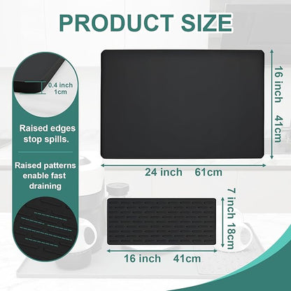 Silicone Coffee Mat, Eco-friendly, Hygienic Drying Pad, Leak-Proof and Non-Slip