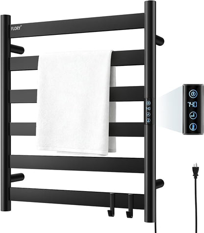 R FLORY Heated Towel Rack for Bathroom, 6 Bar Wall Mounted Towel Warmer Racl