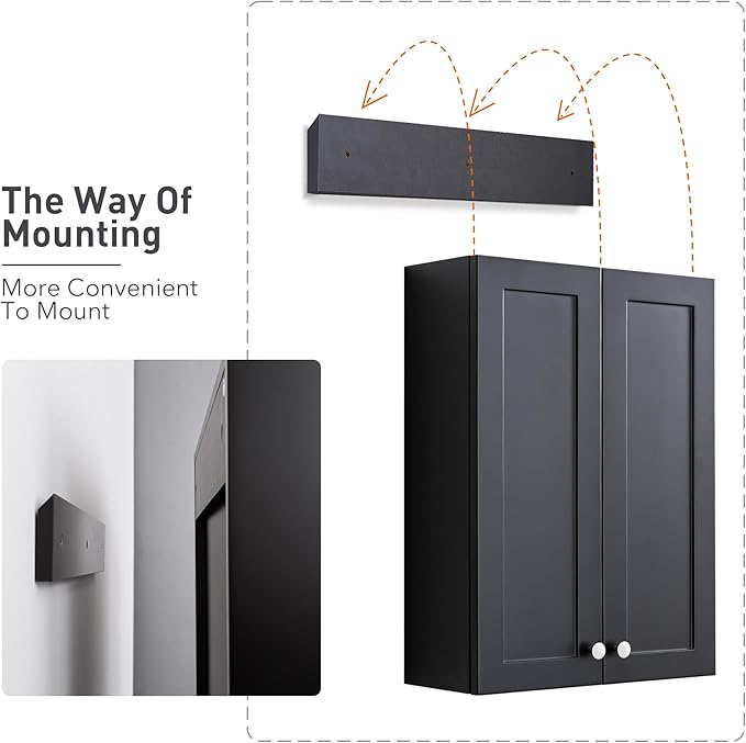 Matte Black Wall Mount Medicine Cabinet