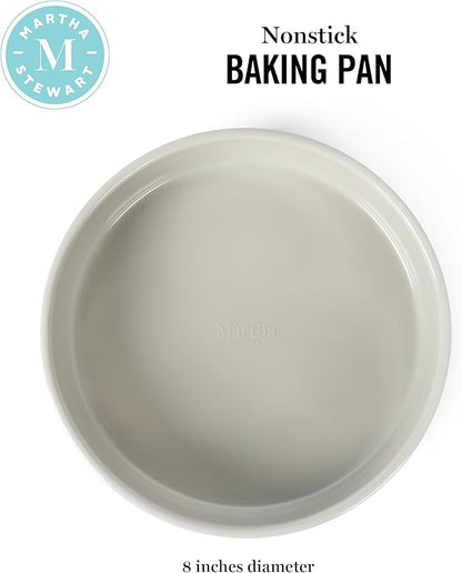 Martha Stewart Gallen 8 Inch Round Nonstick Carbon Steel Cake/Bake Pan