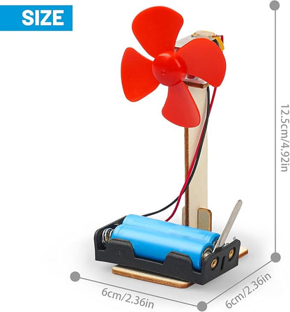 6 STEM Science Kits for Kids Age 6-8 8-12, STEM Building Toys for 6 7 8-10 Year Girls Boys Wood Crafts, Electric Fan Experiments Activities Circuit Projects, Bulk Gifts for Kids Classroom Party Favors