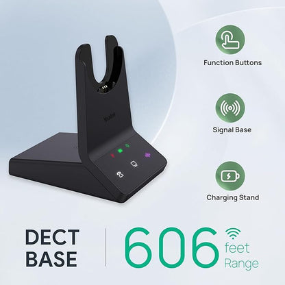 Yealink WH64 DECT & Bluetooth Dual Teams Wireless Headset, 606 ft Range On Ear
