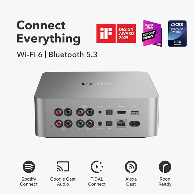WiiM Ultra Music Streamer & Digital Preamp | 3.5" Touchscreen, Compatible