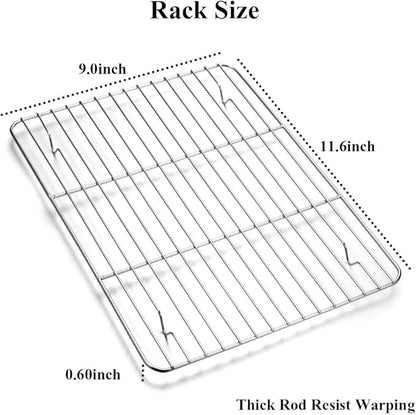 Wildone Baking Sheet with Rack Set, Stainless Steel Cookie Pan baking Tray with