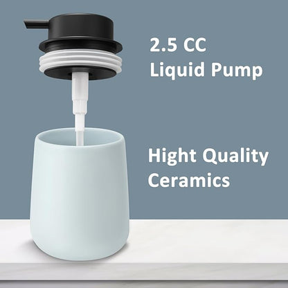 Soap Dispenser Ceramic with Easy-to-Press Pump Hand Lotion Liquid Dispenser