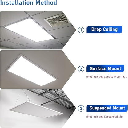 CycevSun 30-Pack 2x4 LED Drop Ceiling Light Fixture Flat Panel, 0-10V Dimmable