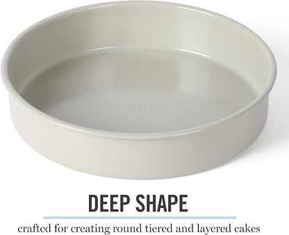 Martha Stewart Gallen 8 Inch Round Nonstick Carbon Steel Cake/Bake Pan