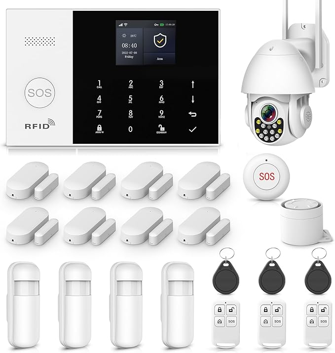PGST Home Alarm System with T21W HD 5MP Security Camera, Wireless Home Security