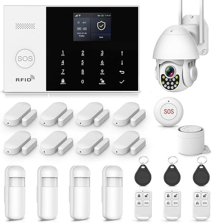 PGST Home Alarm System with T21W HD 5MP Security Camera, Wireless Home Security