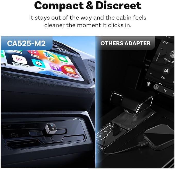 Upgraded Wireless CarPlay Adapter for Mercedes E‑Class Cabriolet 2017-2024, Mini Wired to Wireless Box, Plug and Play, Compatible with Apple and Android
