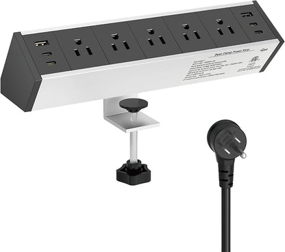 Tecmojo Desk Clamp Power Strip 5 Outlet