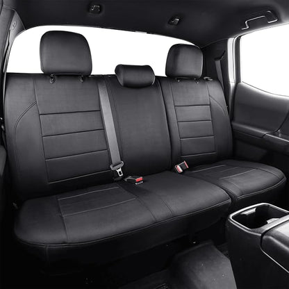 EKR Custom Fit Tacoma Rear Car Seat Covers for Toyota Tacoma 2016 2017 2018 2019 2020 2021 2022 2023 Access Cab - Second Row Only,Neoprene (Black)