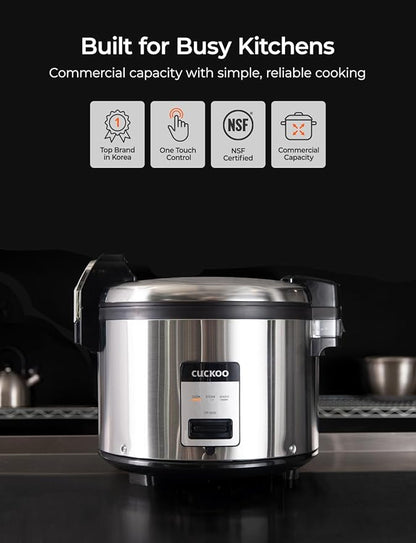 CUCKOO Commercial Rice Cooker & Warmer, Extra Large Rice Cooker 30-Cup Uncooked