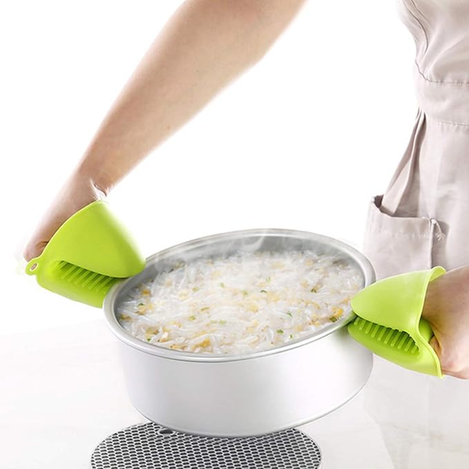 NEPAK 4 Pairs Silicone Cooking Pinch Grips Oven Mitts Potholder