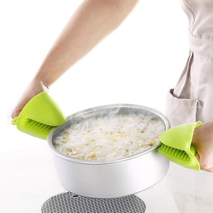 NEPAK 4 Pairs Silicone Cooking Pinch Grips Oven Mitts Potholder