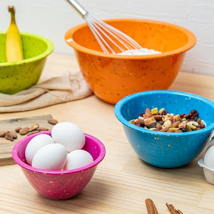 bzyoo Confetti Nesting Mixing Bowls Set