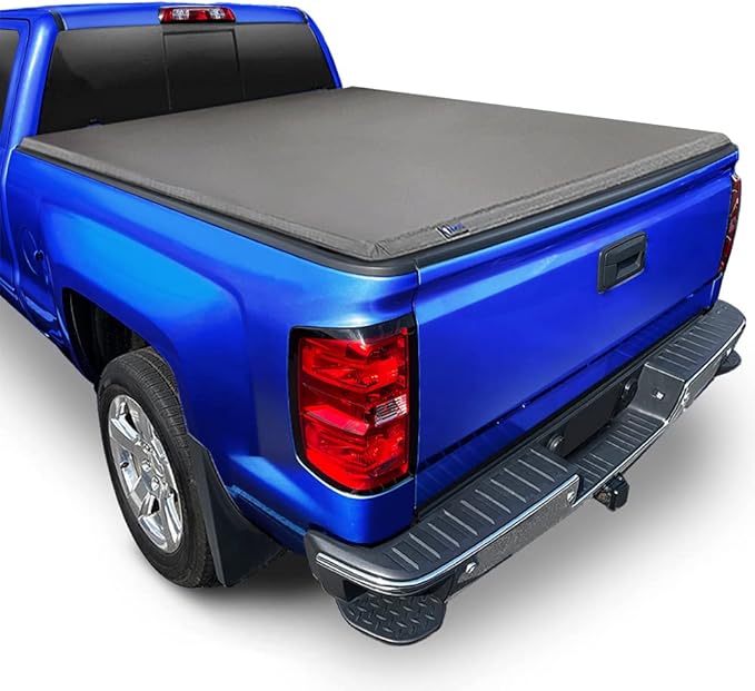 Tyger Auto T3 Soft Tri-Fold Truck Bed Tonneau Cover Compatible with 2004-2006 Chevy Silverado / GMC Sierra 1500 | 2007 Classic ONLY | Fleetside 5'8" Bed (69") | TG-BC3C1008 , Black