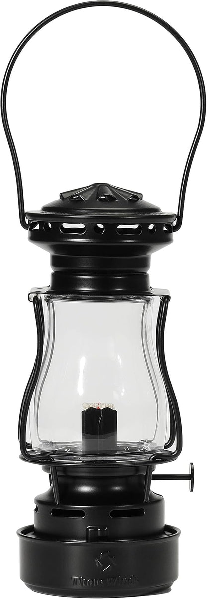 Vintage Oil Lantern, Waterproof Fuel Lantern with Carry Handle, for Outdoor Camping Hiking Patio Picnic, Black