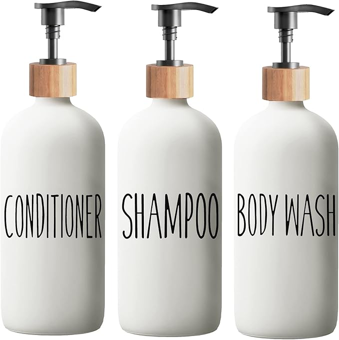 Shampoo and Conditioner Dispenser Set