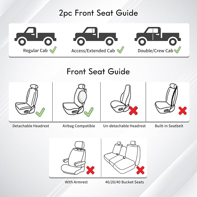 Huidasource Front Seat Covers Fit for Toyota Tacoma 2016-2023 SR SR5 Limited TRD Sport/Pro/Off Road All Cab Front Row, 360° Full-wrap Leather Automotive Car Seat Cushion Cover (Front Pair/Coffee)