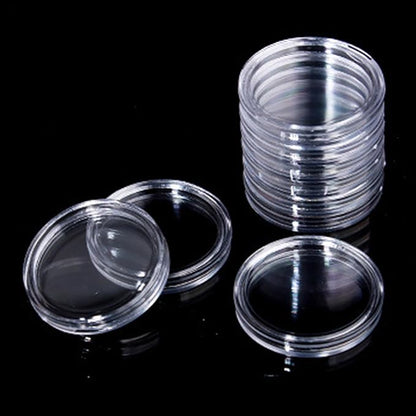 240 pcs 30mm Coin Capsules Coin Holders for Collectors, with Foam Gasket and Plastic Storage Organizer Box, 6 Sizes (17.9/19.1/21.2/24.3/26.5/30mm) Coin Case for Coin Collection Supplies (White)