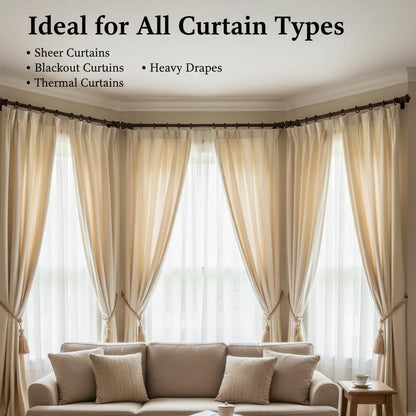 Metal Curtain Hooks Rings 40mm Internal Diameter Eyelets for Curtain Poles Drapery Pole Hooks Antique Brass Pack of 24