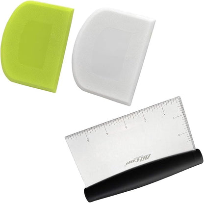Dough Bowl Spatula & Stainless Steel Bench Scraper/Chopper