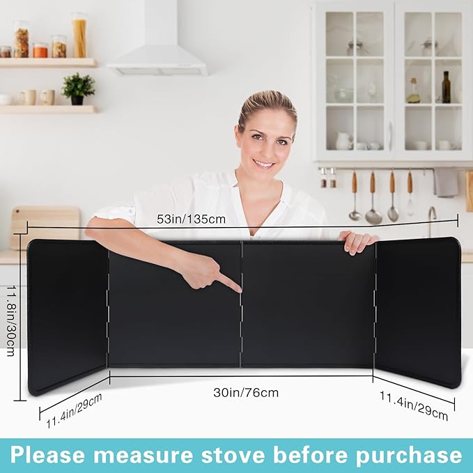4 Sided Oil Splatter Guard Grease Splatter Guard Stove Splatter Guard, Splatter