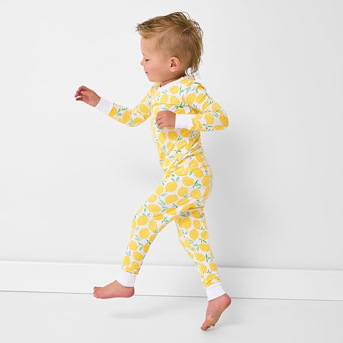 Little Sleepies Two-Piece Pajama Set for Boys & Girls, Soft Viscose from Bamboo Toddler Pajamas for Kids, Family Matching PJs
