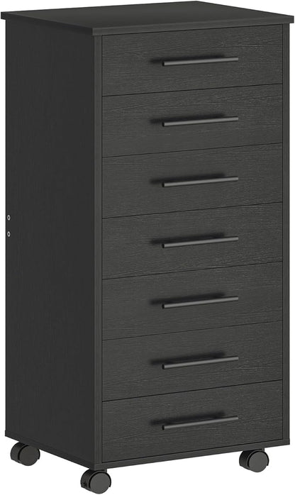 HOOBRO 7-Drawer File Cabinet, Wooden Office Cabinet