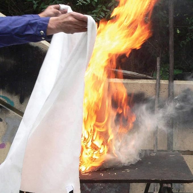 TONYKO Fiberglass Fire Blanket for Emergency Surival, Flame Retardant Protection and Heat Insulation with Various Sizes