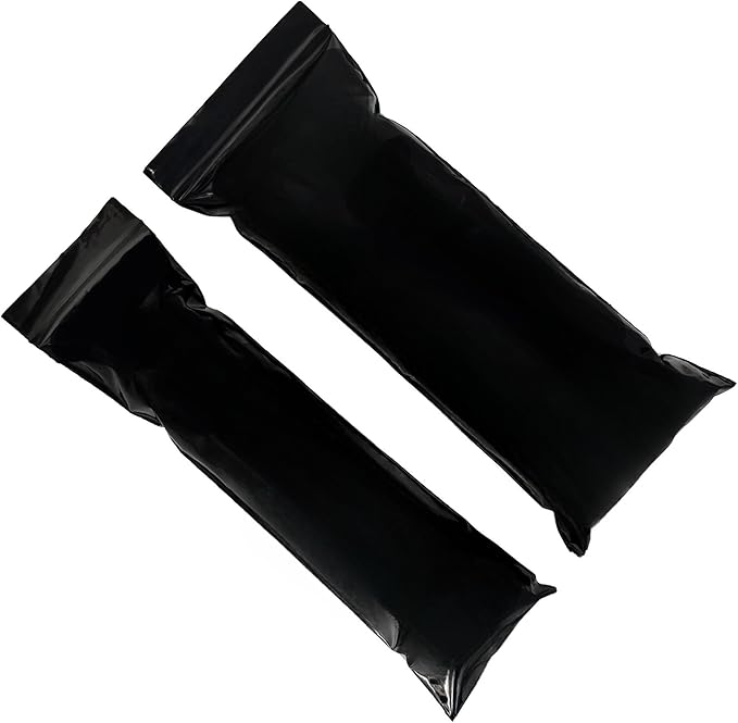 PABCK 100 Pieces Black Reclosable Zip Bags 5.1mil Thickness Poly Plastic Packaging Resealable Zipper Lock Closure Bag for Storage (4.7x11.8 inch)