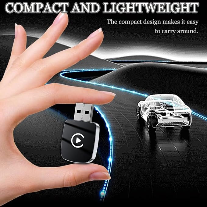 Carplay Adapter for Cadillac CTS/CTS-V 2016 2017 2018 2019, Plug & Play Car Interface Dongle Carplay Box Supports Navigation Music & Voice Control Stable and Easy to Use,B/Silver